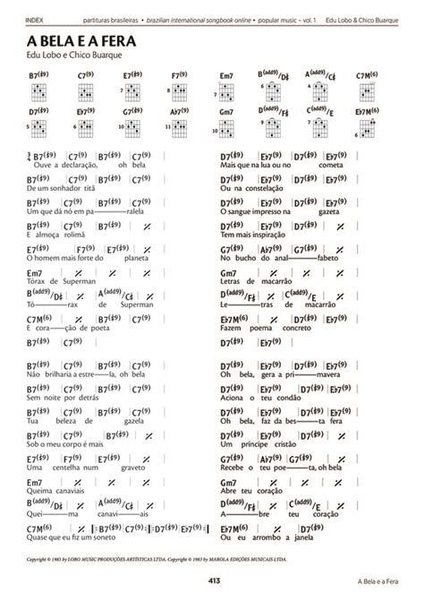 Super Partituras A Bela E A Fera V 9 Edu Lobo E Chico Buarque