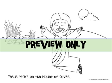 Jesus Prays On The Mount Of Olives Printable Pack Deeper Kidmin