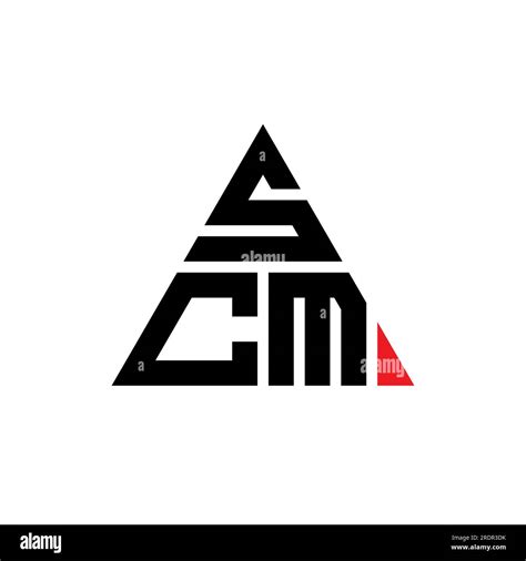 SCM triangle letter logo design with triangle shape. SCM triangle logo ...