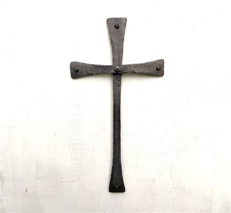 Crucifix Wall Cross Hand Forged In Iron Handmade Uk Etsy Uk