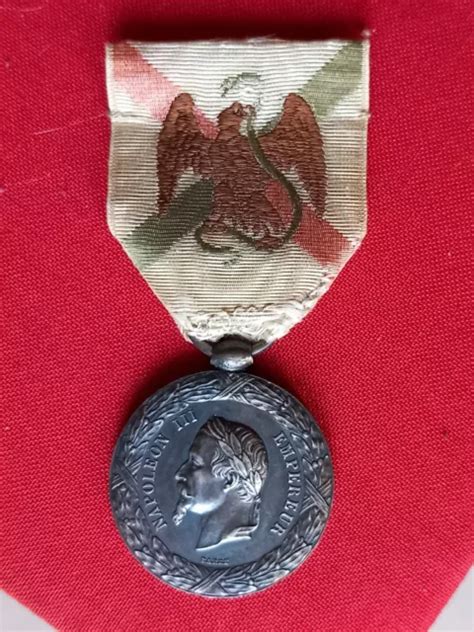 MÉDAILLE MILITAIRE EXPÉDITION Campagne Du Mexique Napoléon III Tête D