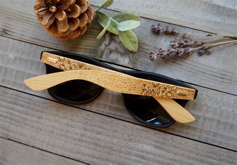 Design Your Own Custom Bamboo Sunglasses Wood Burned By Hand Etsy