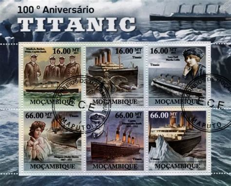 Sinking Of Rms Titanic Ocean Liner Ship V Foglio Francobollo Cto