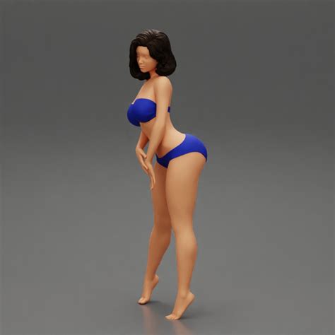 D Printable Sexy Girl In Bikini Standing By DGeschaft Miniatures Figures