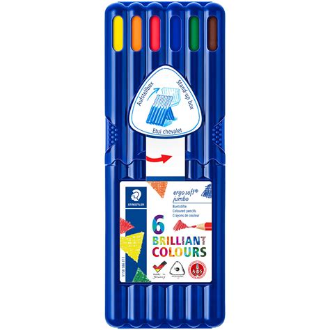 Staedtler Ergosoft Jumbo Triangular Coloured Pencils Assorted Colours