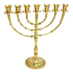 Menorah Branch Gold Seven Branches Menora Candle Holder Modern