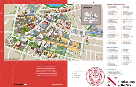 Northeastern University Campus Map Boston Massachusetts