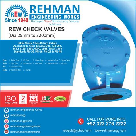 Non Return Valve Check Valve Rehman Engineering Works