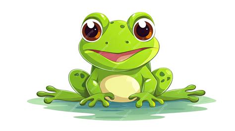 Premium Photo Delightful Image Of A Cute Smiling Green Frog Sitting