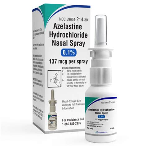 Azelastine Hydrochloride Allergy Relief Nasal Spray - Aurobindo (RX) — Mountainside Medical ...