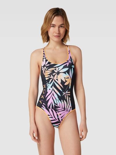 Roxy Badeanzug Mit Label Print Modell Active Black Online Kaufen