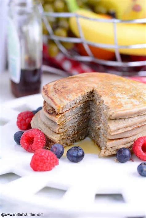 Healthy Gluten Free Banana Oatmeal Pancake Chef Lola S Kitchen