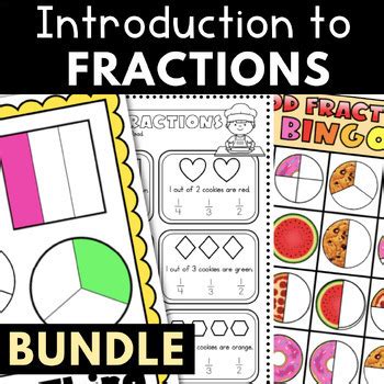 Intro to Fractions Bundle | Identifying Basic Fractions Activities ...