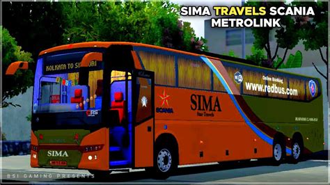 Sima Travels Livery For Scania Metrolink M Semisleeper Bus Mod For