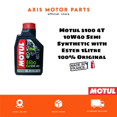 Motul 5100 4t 10w40 15w50 Semi Synthetic With Ester 1 Litre 100
