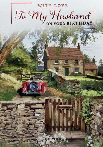 Husband Birthday Greeting Card Countryside X Free P P Ebay