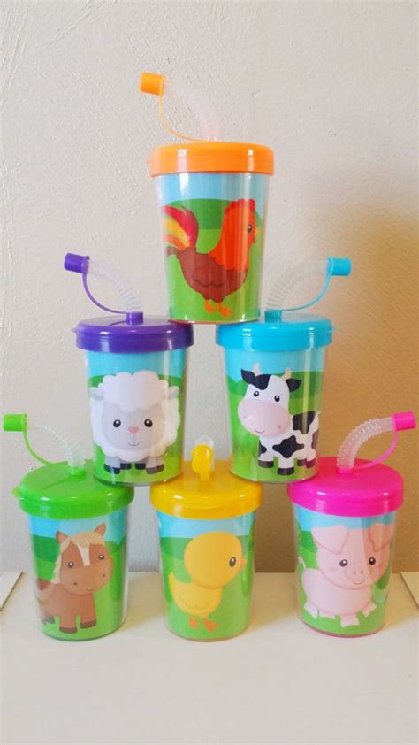 Farm Animals Do It Yourself Party Favor Cups Diy Birthday Treat Cups