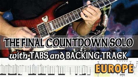 Europe The Final Countdown Guitar Solo With Tabs And Backing Track Alvin De Leon 2019