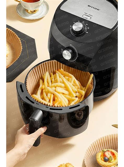 100 Adet Air Fryer Pişirme Kağıdı Fırın Kağıdı Yuvarlak Pişirme