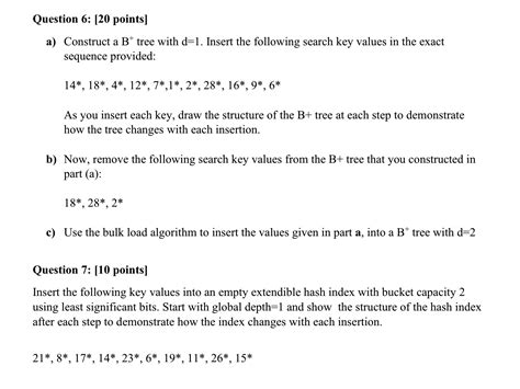 Solved Question Points A Construct A B Tree With Chegg