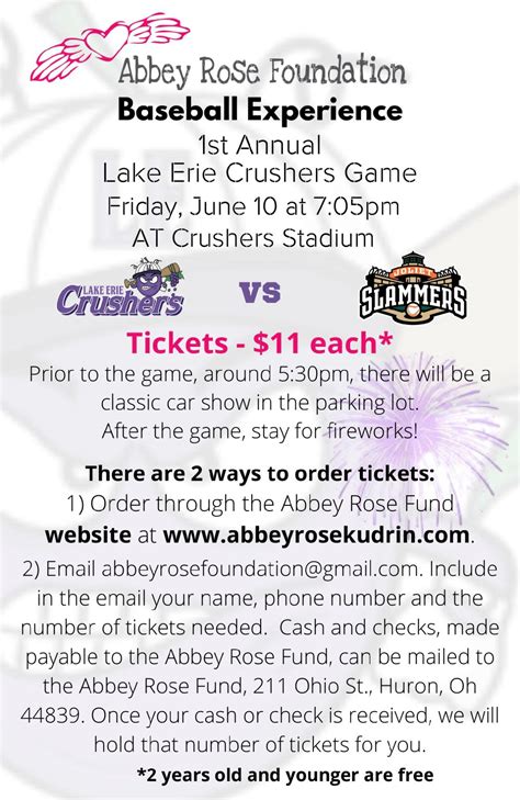 1st Annual Lake Erie Crushers Game Abbey Rose Kudrin