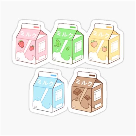 Peach Milk Sticker By Beereckless Cute Food Drawings Cute Kawaii