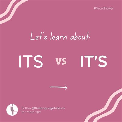 When Should You Use Its And When The Language Tribe