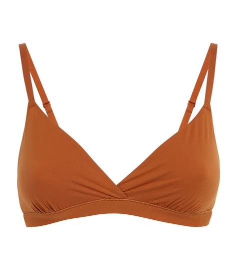 Womens Skims Brown Fits Everybody Triangle Bralette Harrods Uk