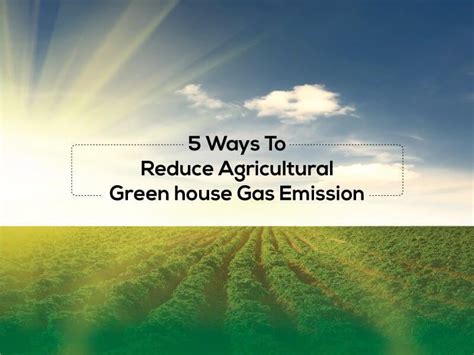 Ways To Reduce Agricultural Greenhouse Gas Emission Eki Energy