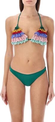 Zimmermann Clover Frill Trim Bikini Set Shopstyle Two Piece Swimsuits