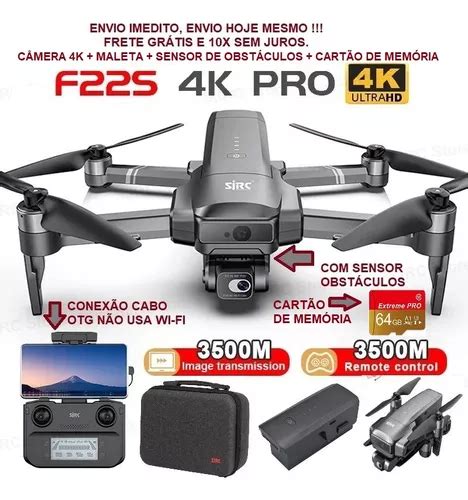 Drone Sjrc F S Pro K Maleta E Sensor Obst Culos Gr Tis