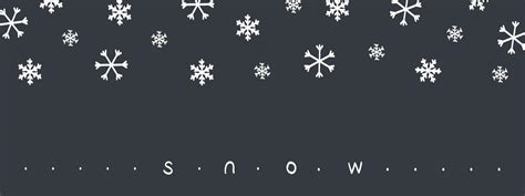 Drawn Snowflakes Black Background With White Falling Snowflakes Winter Background Vector