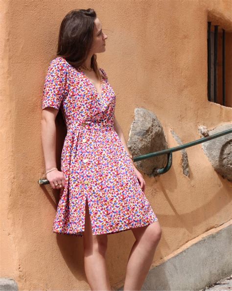 Tissu popeline viscose Anamorphose nude Imprimé en France My Dress Made