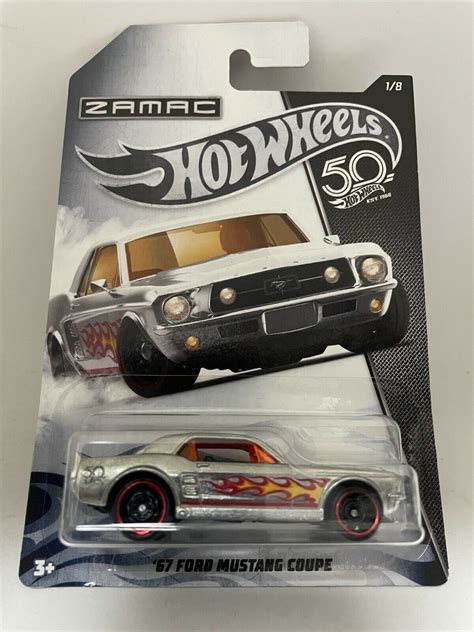 Hot Wheels Ford Mustang Coupe Zamac Th Anniversary Edition Birthday Gift Miniature Model