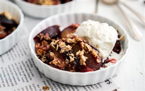 Easy Plum Oat Crisp Recipe Baking For Friends