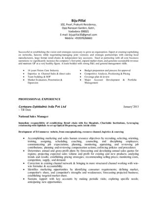 Biju Pillai Curriculum Vitae Pdf