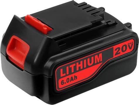 20V 6 0Ah Battery Replacement For Black And Decker 20v Lithium Battery