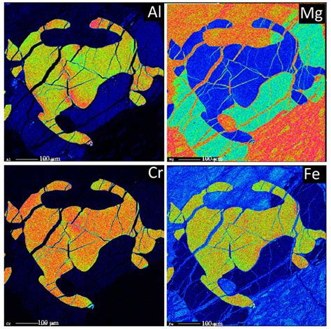 Ba B Hole Bse Images And X Ray Elemental Maps This Crystal Of