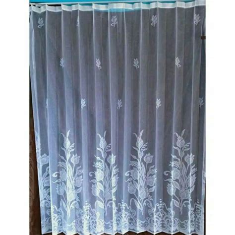 Jual Vitrace Vitrase Gorden Polos Putih Vitrase Gorden Motif Bunga