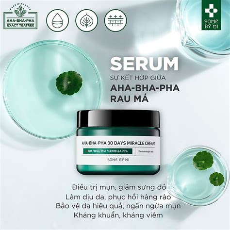 Kem Dưỡng Giảm Mụn Some By Mi AHA BHA PHA 30 Days Miracle Cream 60g