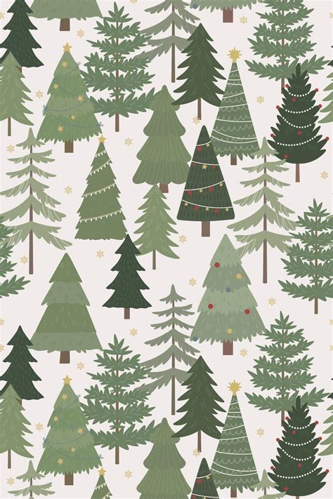 Colorful Christmas tree Wallpaper - Peel and Stick or Non-Pasted