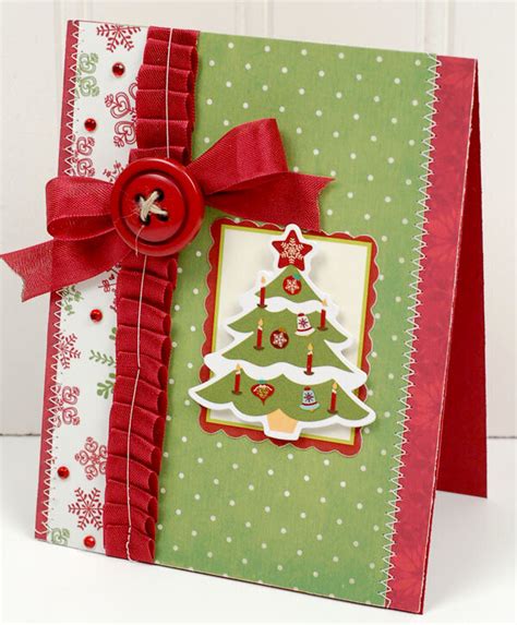 Christmas Tree Card Imaginisce Project Idea Scrapbook