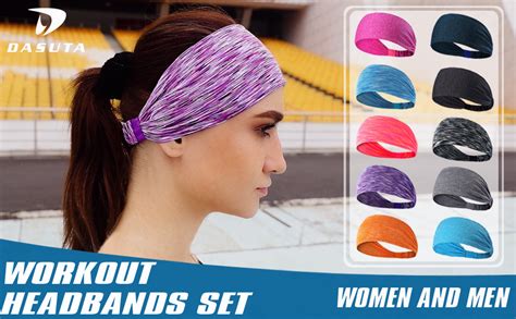 Dasuta Set Of 10 Womens Yoga Sport Athletic Headband For Running