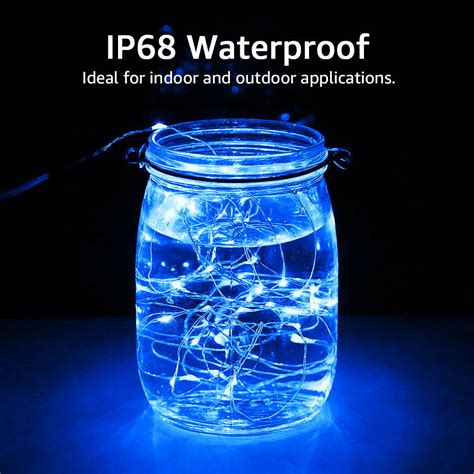 Battery Operated Led Fairy Lights Blue 16 Pack Olafus