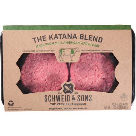 Schweid Sons Ground Beef Burgers Fresh Wagyu The Katana Blend