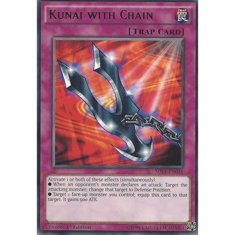 Yu Gi Oh Trading Card Game Yu Gi Oh Kunai With Chain Rare Mil1