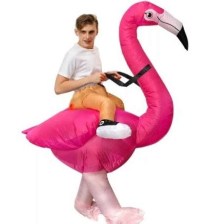 Fantasia Flamingo Infl Vel Adulto Cosplay Carnaval Festa Pronta