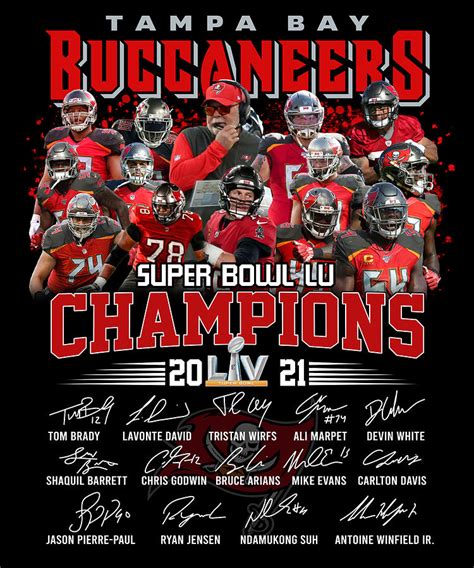 Tampa Bay Buccaneers Super Bowl LV Champions 2021 LIV Signatures ...