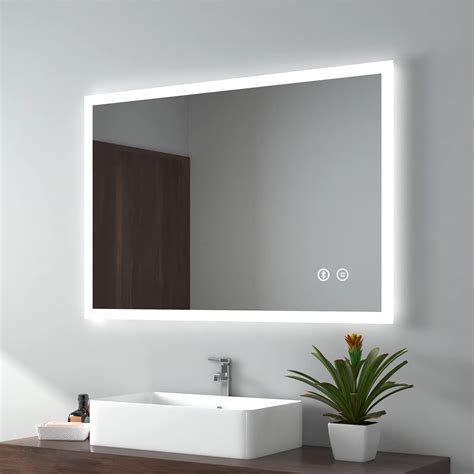 Buy Emke X Mm Illuminated Backlit Led Bathroom Mirror With