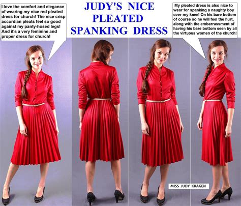 Judys Nice Pleated Spanking Dress 1 By Pleatedspanker On Deviantart